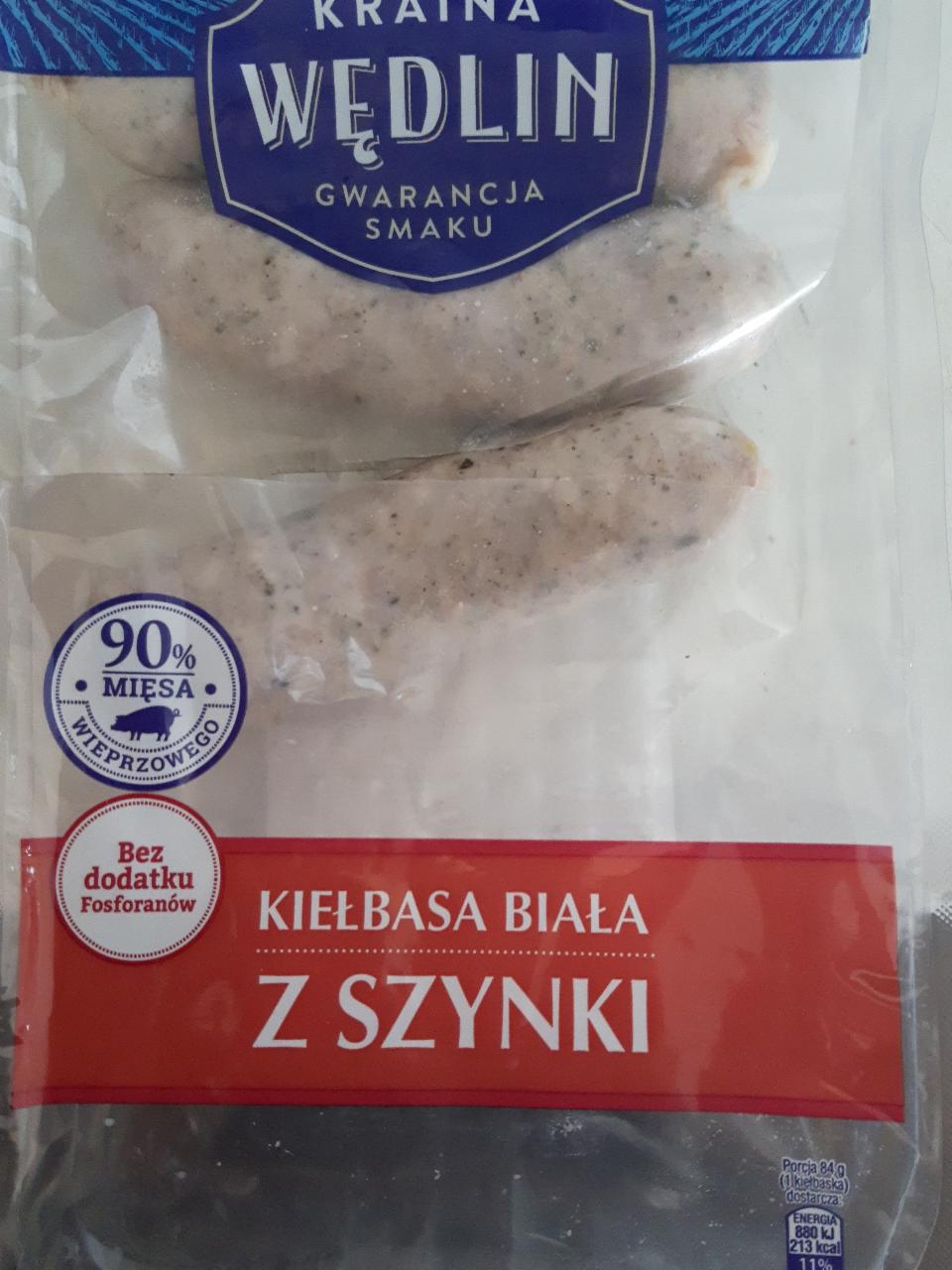 Zdjęcia - Kiełbasa biała z szynki 90% mięsa Kraina Wędlin