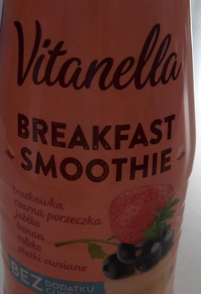 Zdjęcia - Breakfast Smoothie truskawka, czarna porzeczka, jabłko, banan, płatki owsiane Vitanella