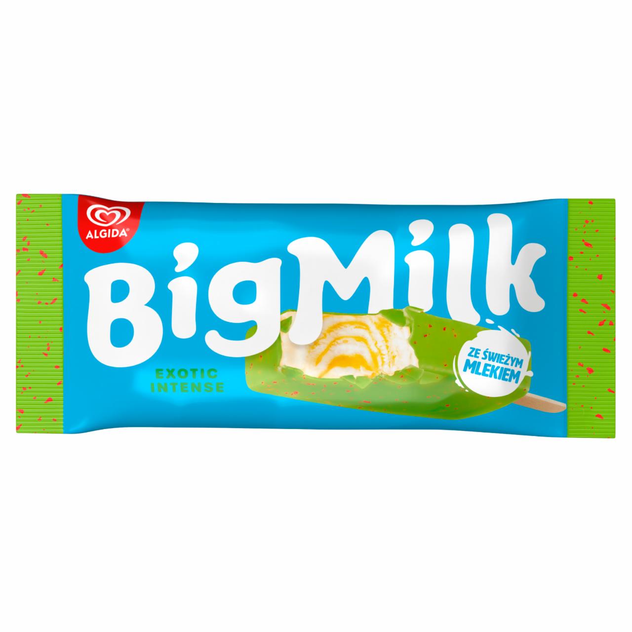 Zdjęcia - Big Milk Lody o smaku śmietankowym z sosem w polewie o smaku owoców egzotycznych 100 ml