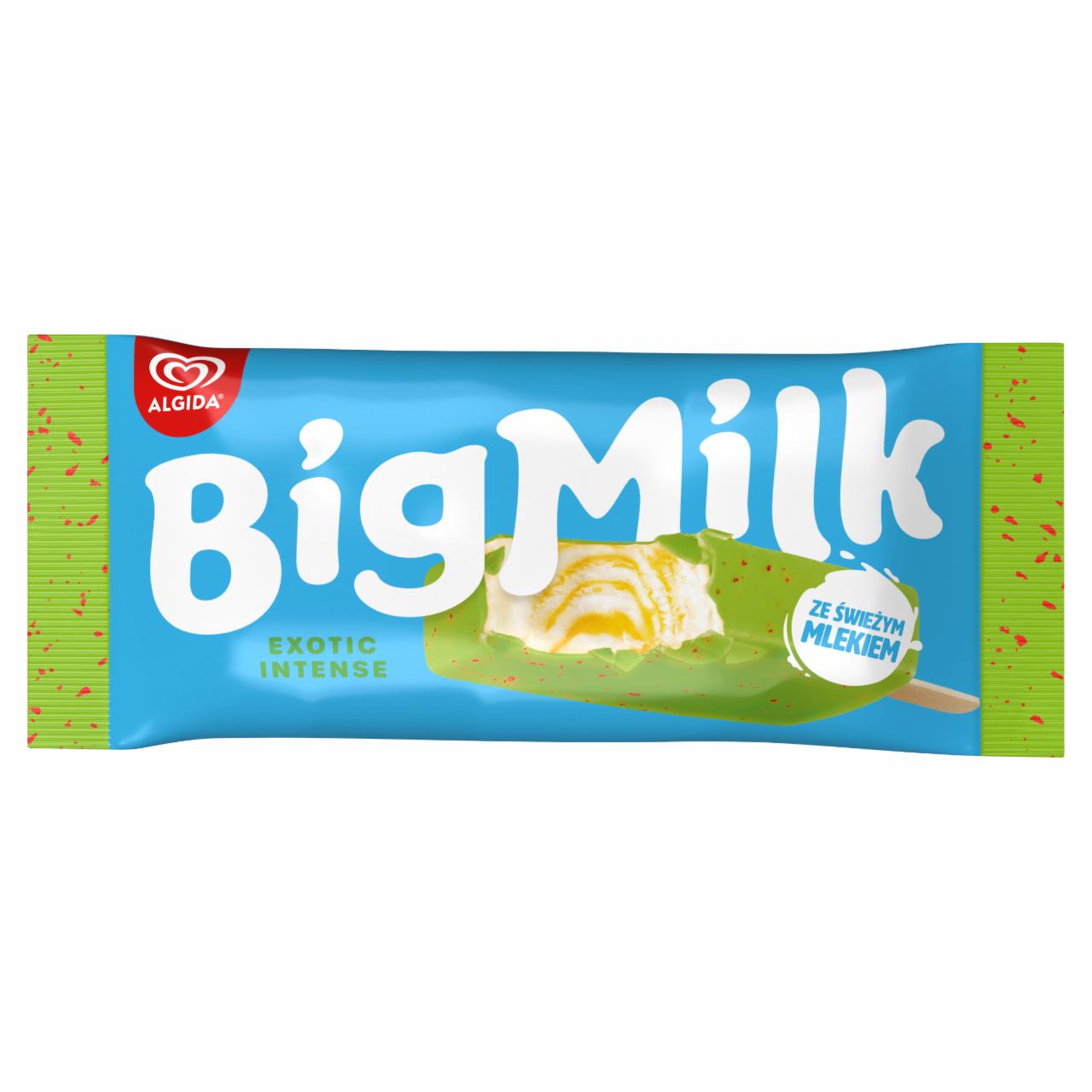 Zdjęcia - Big Milk Lody o smaku śmietankowym z sosem w polewie o smaku owoców egzotycznych 100 ml