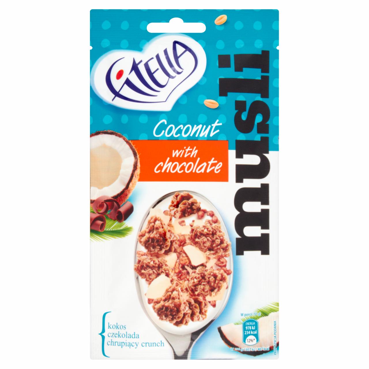 Zdjęcia - Fitella Musli chrupkie kokosowe z crunchy czekoladowymi i nasionami chia 50 g