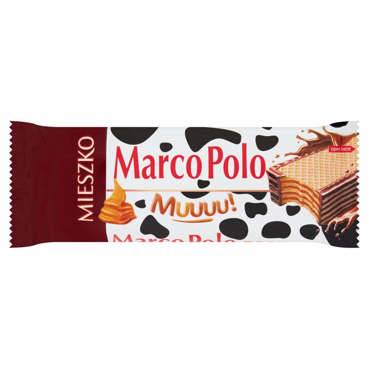 Zdjęcia - Mieszko Marco Polo Muuuu! Wafel z kremem o smaku toffi bocznie powlekany czekoladą 40 g