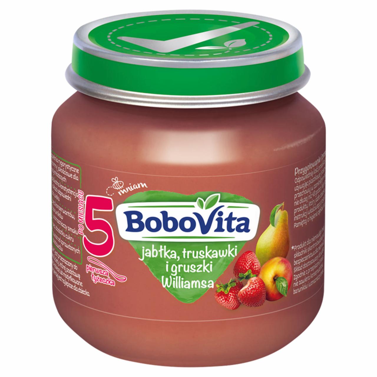 Zdjęcia - BoboVita Jabłka truskawki i gruszki Williamsa po 5 miesiącu 125 g