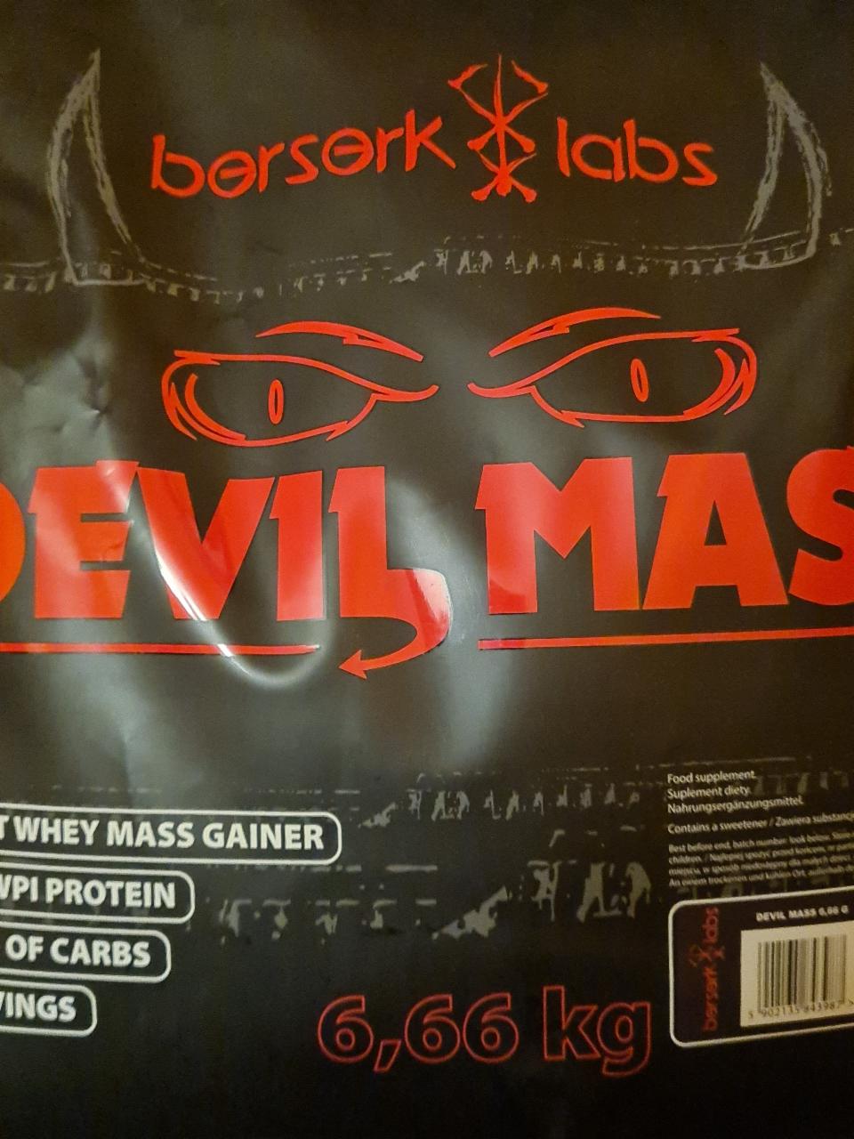 Zdjęcia - Odżywka białkowa DEVIL MASS Berserk Labs