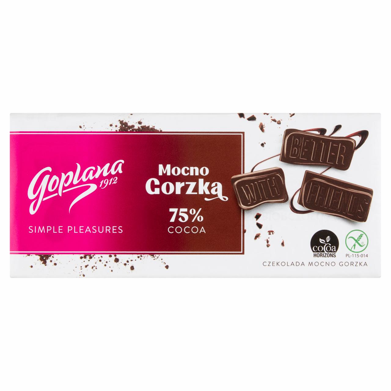 Zdjęcia - Goplana Czekolada mocno gorzka 90 g