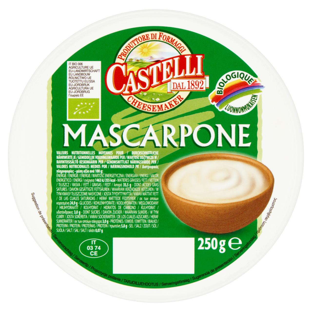 Zdjęcia - Castelli Mascarpone bio 250 g