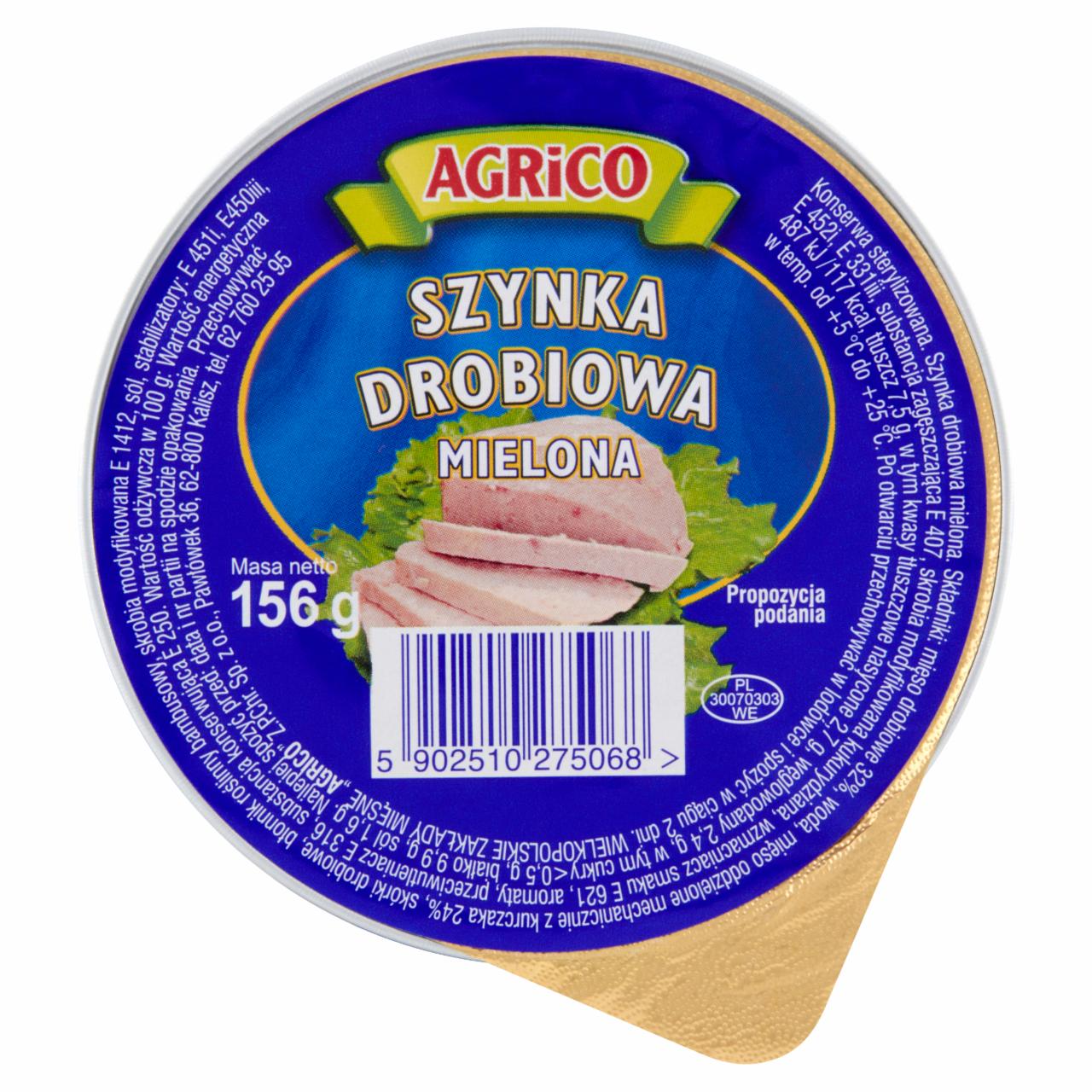 Zdjęcia - Agrico Szynka drobiowa mielona 156 g