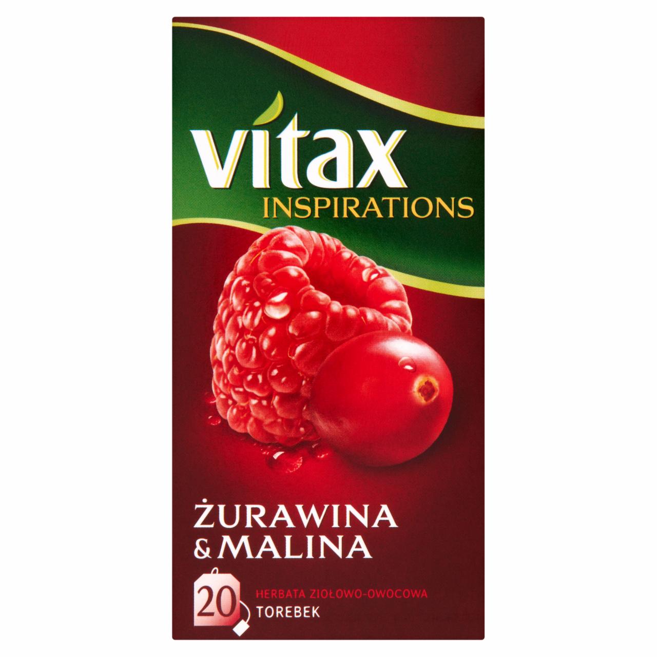 Zdjęcia - Vitax Inspirations Żurawina and Malina Herbata ziołowo-owocowa