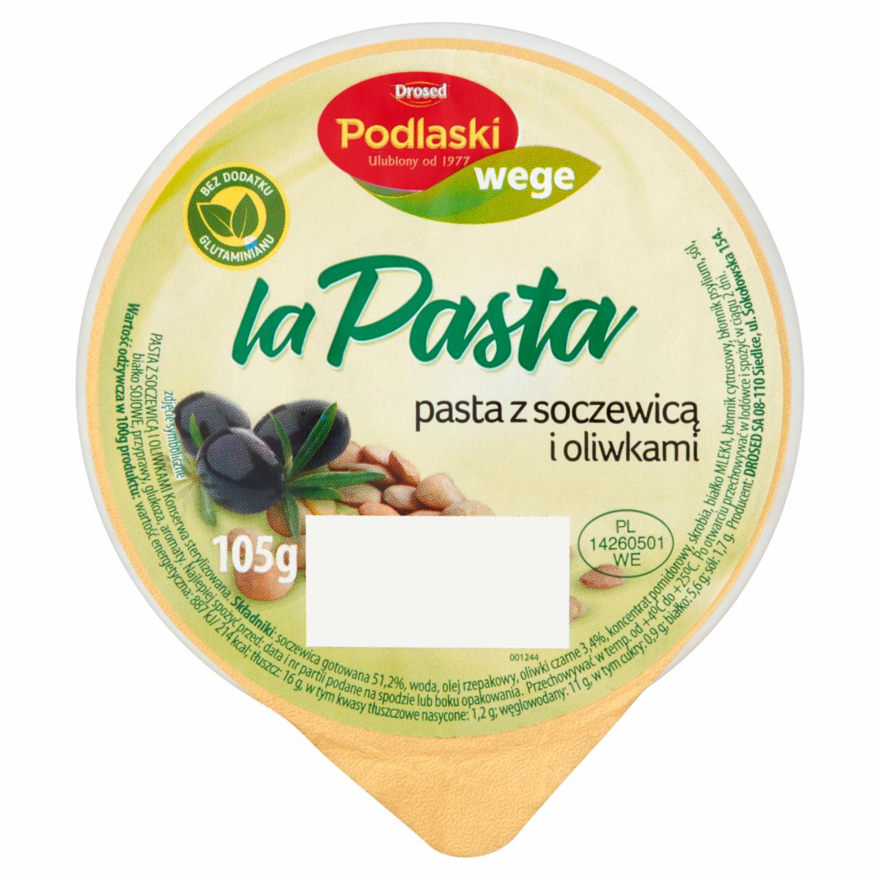 Zdjęcia - Drosed Podlaski wege la Pasta Pasta z soczewicą i oliwkami 105 g
