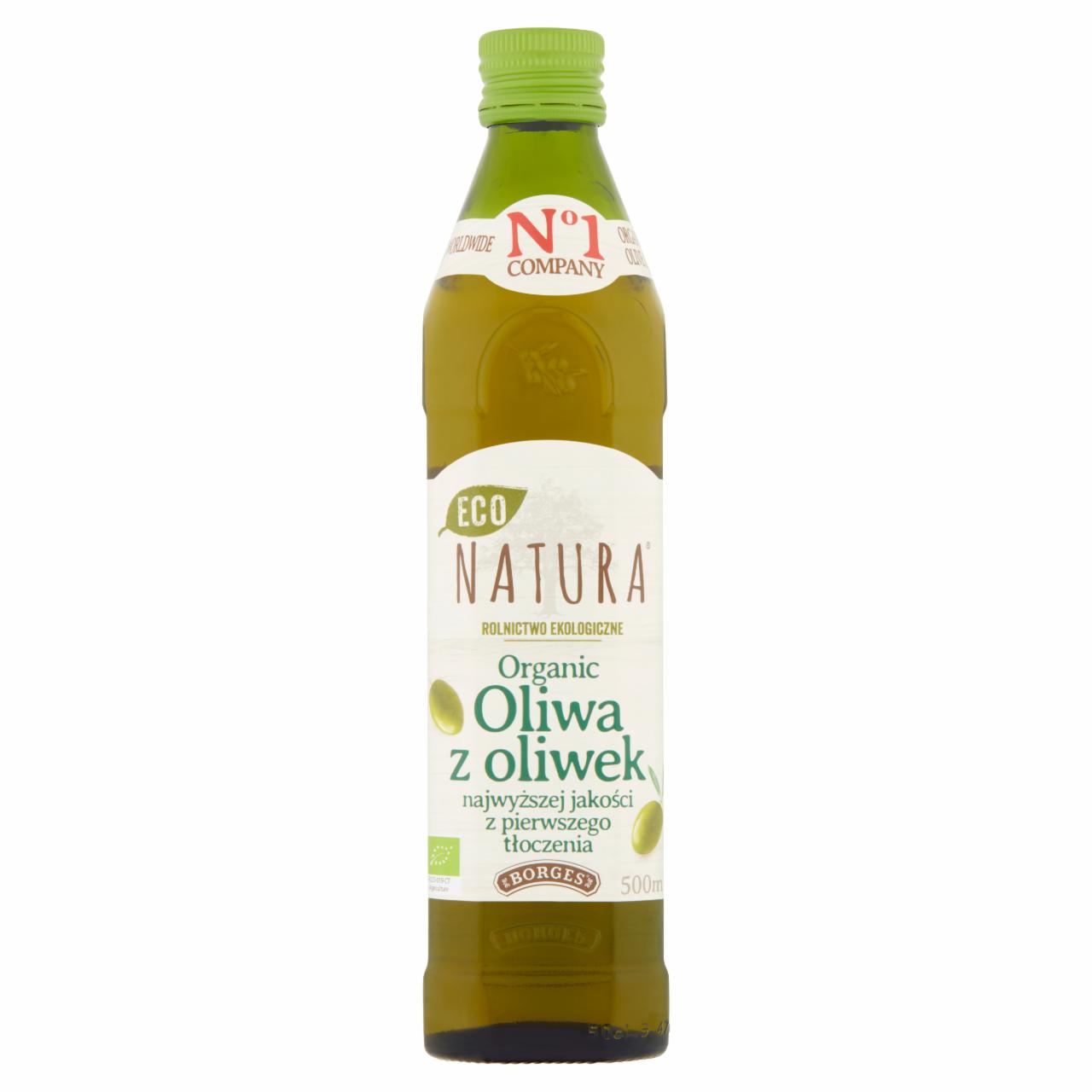 Zdjęcia - Borges Eco Natura Organic Oliwa z oliwek najwyższej jakości z pierwszego tłoczenia 500 ml