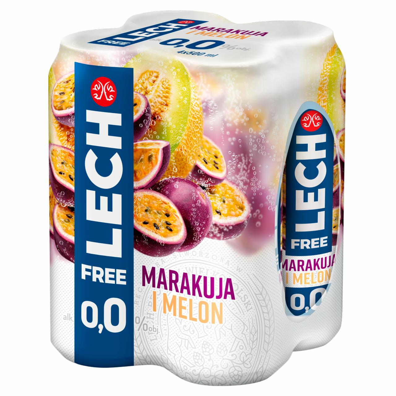 Zdjęcia - Lech Free Piwo bezalkoholowe marakuja i melon 4 x 500 ml