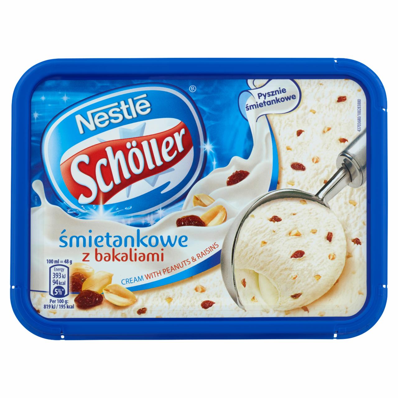 Zdjęcia - Nestlé Schöller Lody śmietankowe z bakaliami 1000 ml