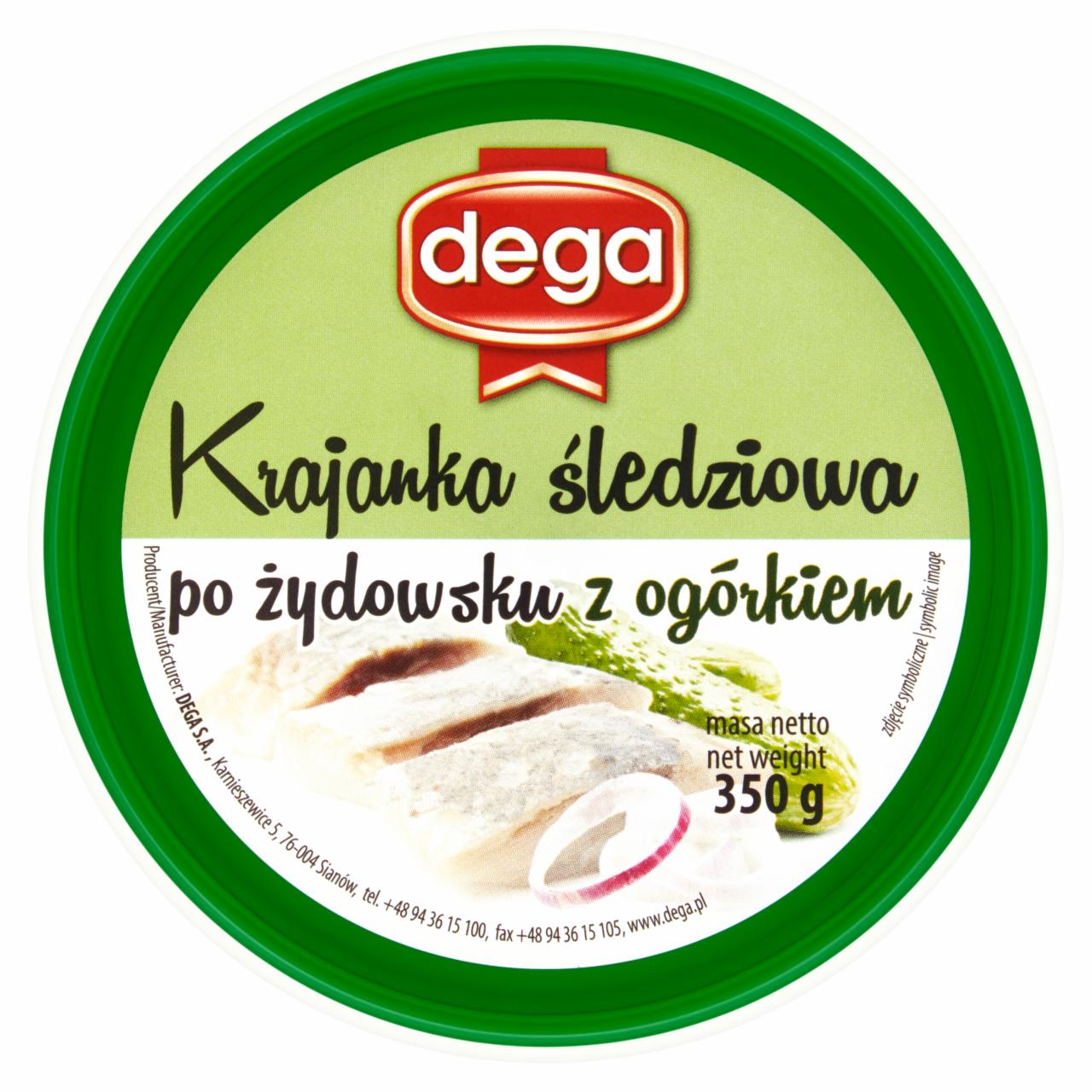 Zdjęcia - Dega Krajanka śledziowa po żydowsku z ogórkiem 350 g