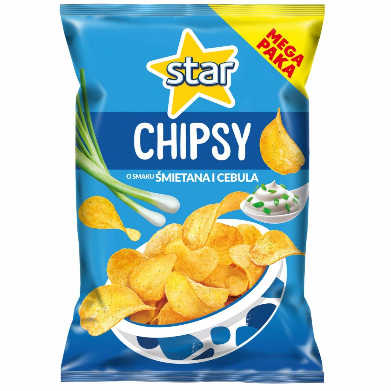 Zdjęcia - Star Chipsy o smaku śmietana i cebula 220 g