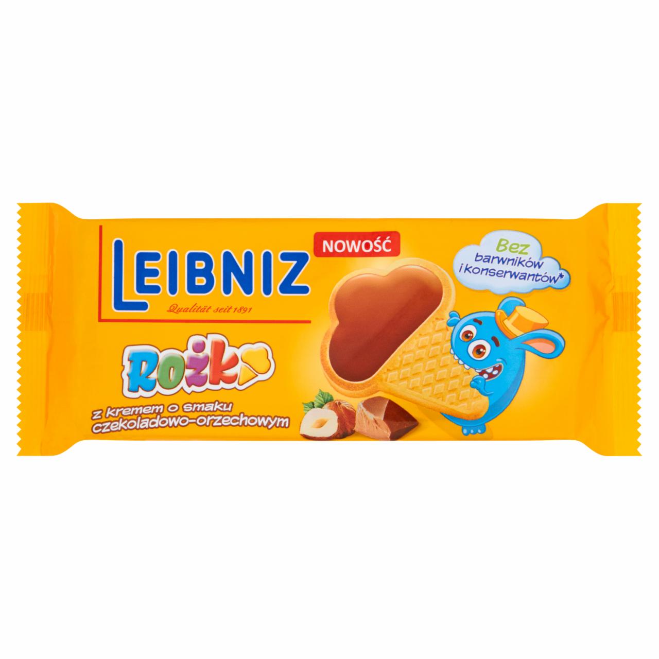 Zdjęcia - Leibniz Rożki z kremem o smaku czekoladowo-orzechowym 100 g