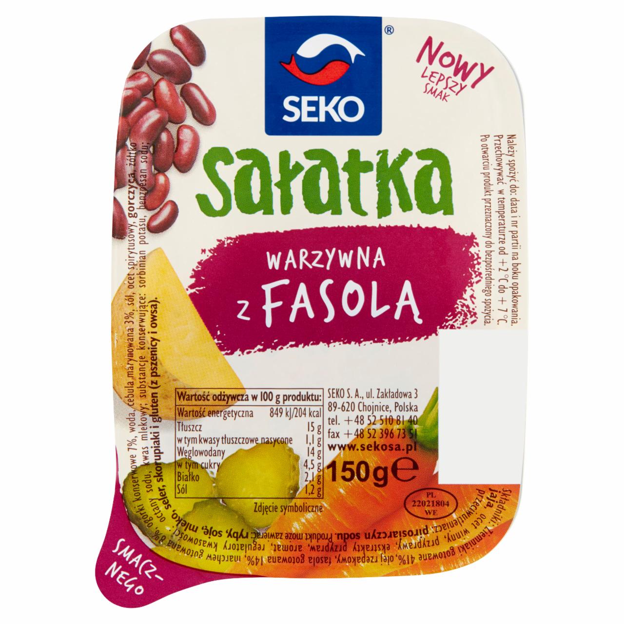 Zdjęcia - Seko Sałatka warzywna z fasolą 150 g