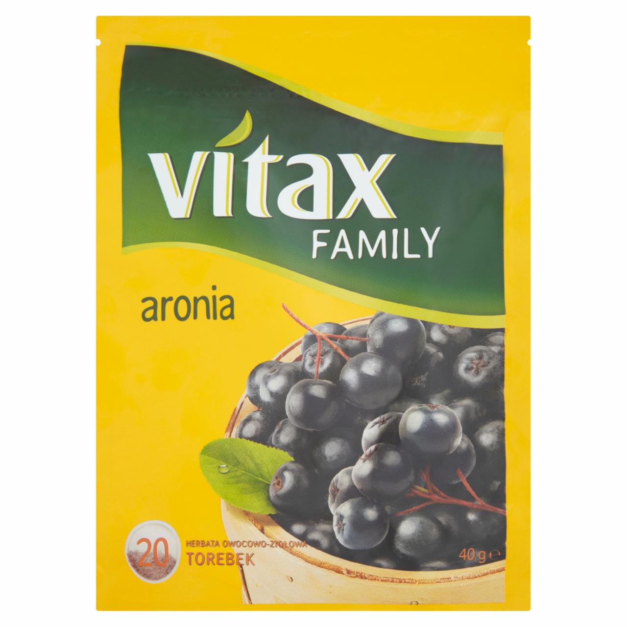 Zdjęcia - Vitax Family aronia Herbata owocowo-ziołowa 40 g (20 torebek)