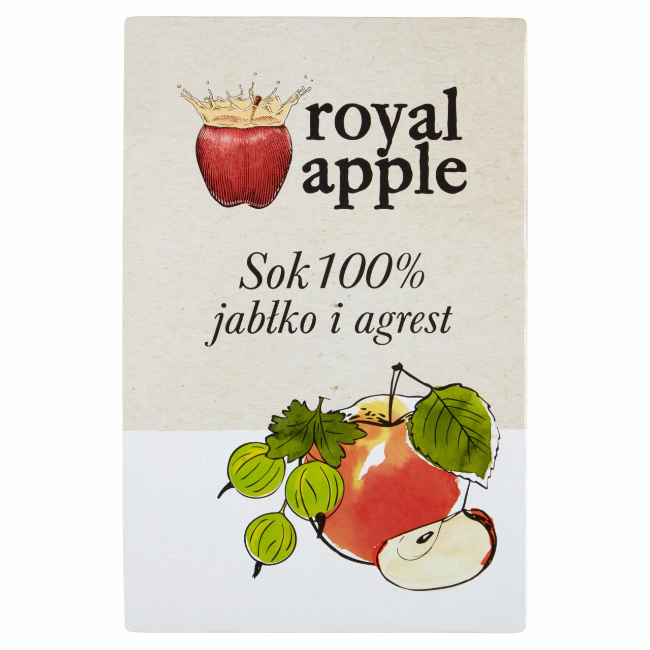 Zdjęcia - Royal apple Sok 100 % jabłko i agrest 3 l