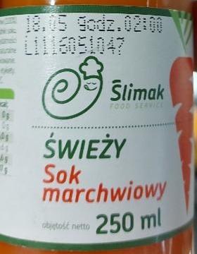 Zdjęcia - Świeży sok marchiwiowy Ślimak