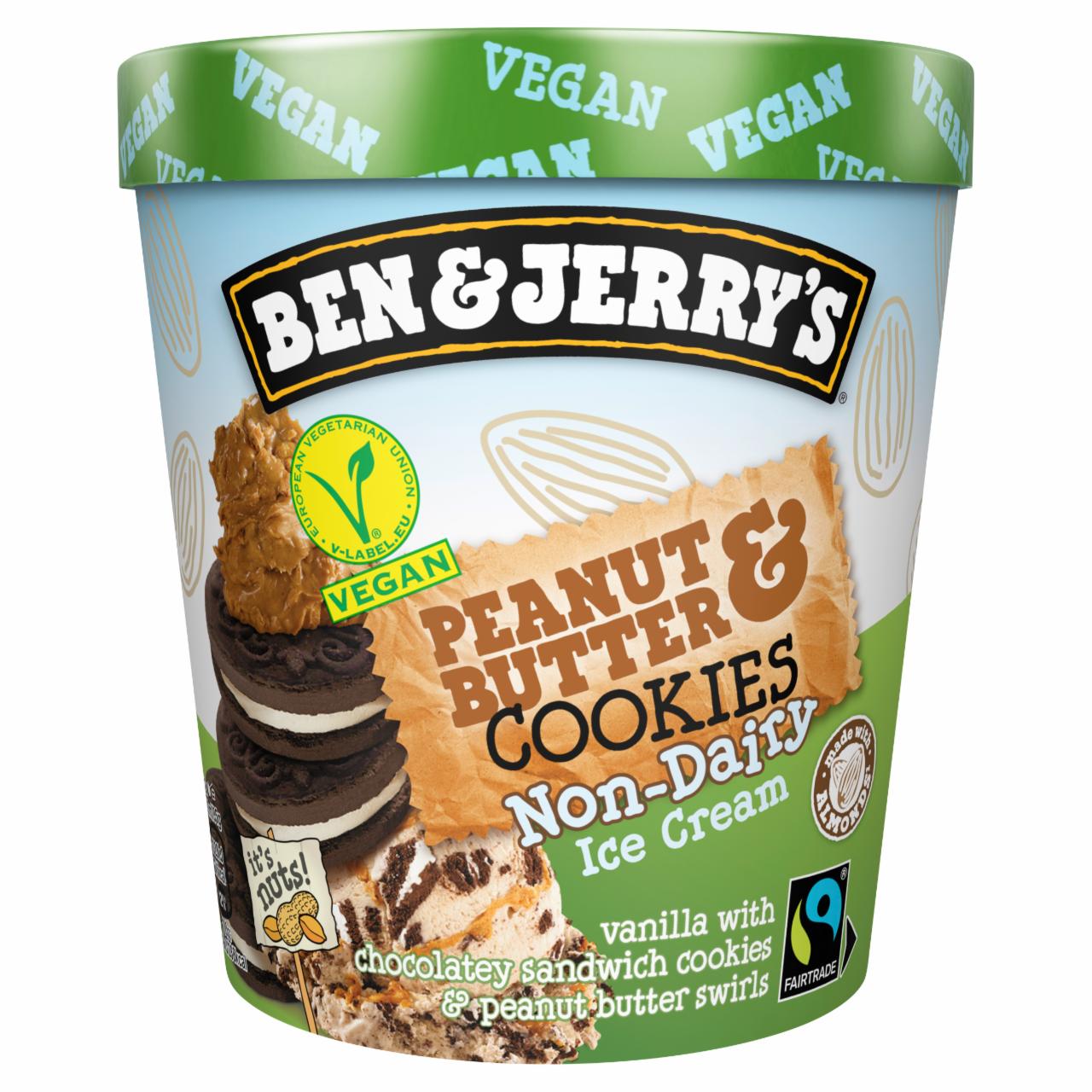 Zdjęcia - Ben & Jerry's Peanut Butter & Cookies Wegańskie lody 465 ml