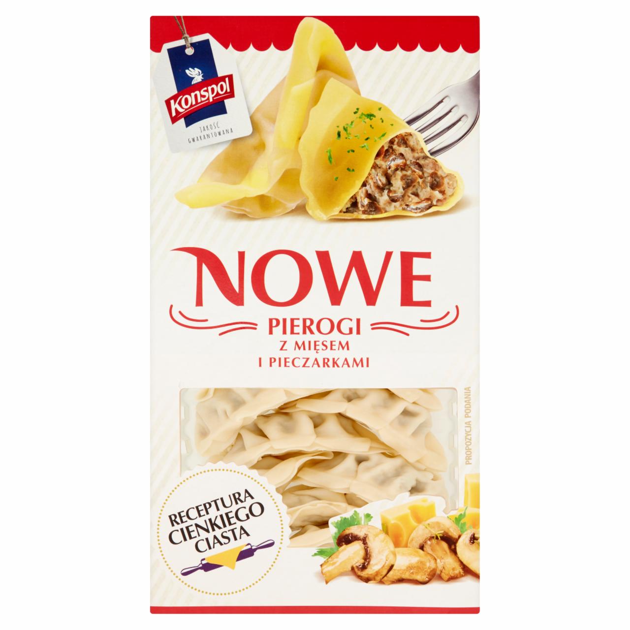 Zdjęcia - Konspol Nowe Pierogi z mięsem i pieczarkami 230 g