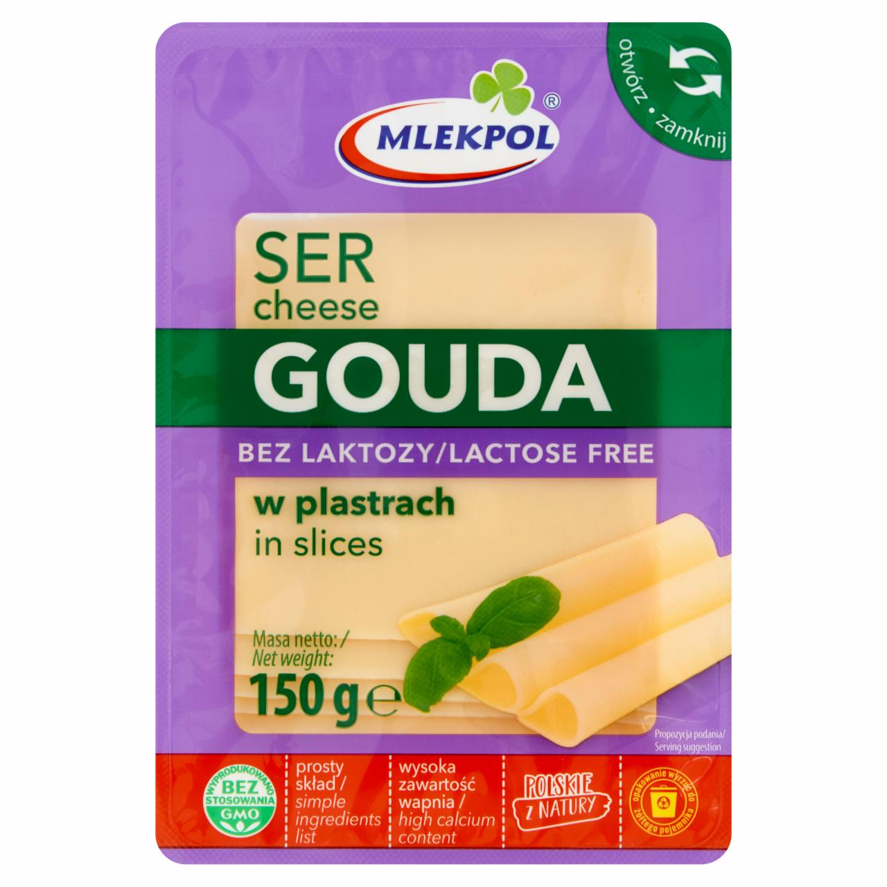 Zdjęcia - Mlekpol Bez laktozy Ser Gouda w plastrach 1 kg