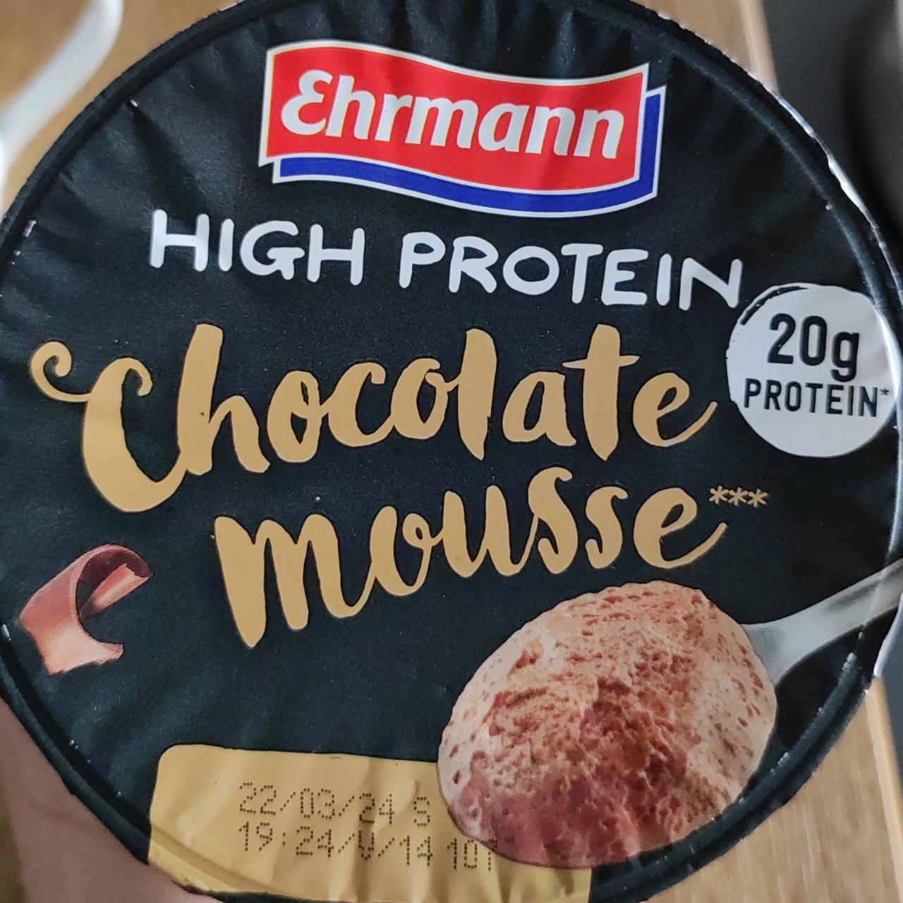 Zdjęcia - high protein chocolate mouse Ehrmann