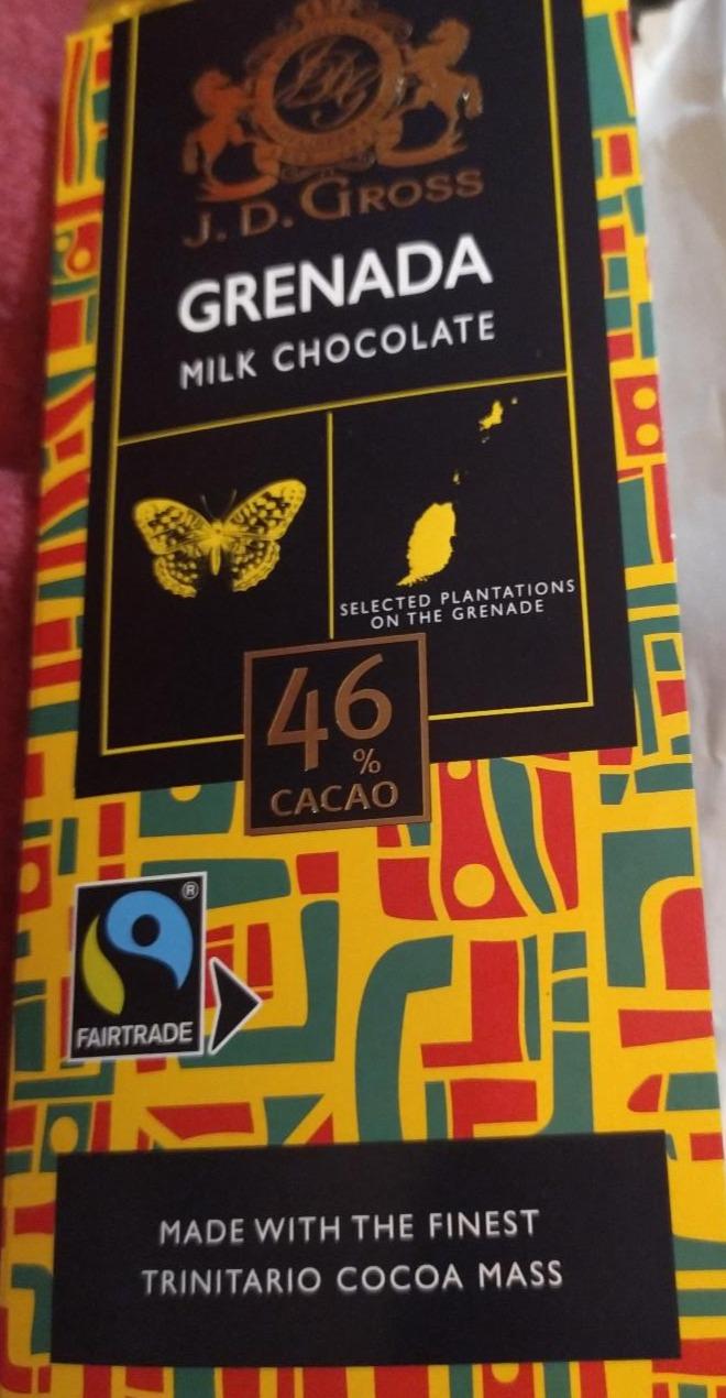 Zdjęcia - Czekolada mleczna 46% kakao J.D Gross