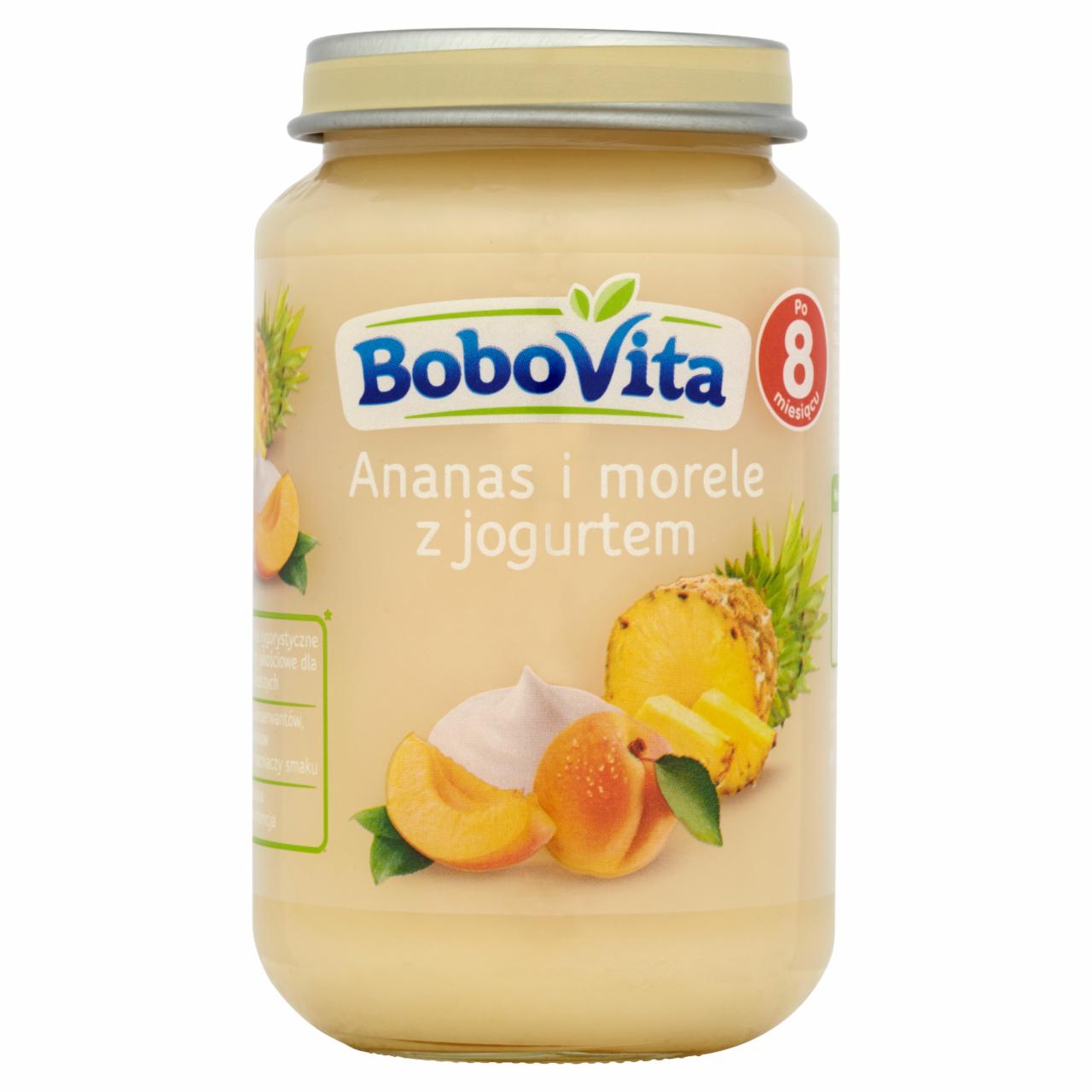 Zdjęcia - BoboVita Ananas i morele z jogurtem po 8 miesiącu 190 g
