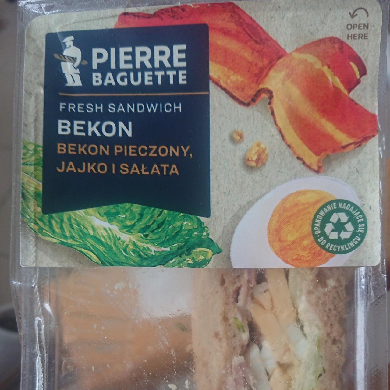 Zdjęcia - Kanapka bekon, jajko, sałata pierre baguette