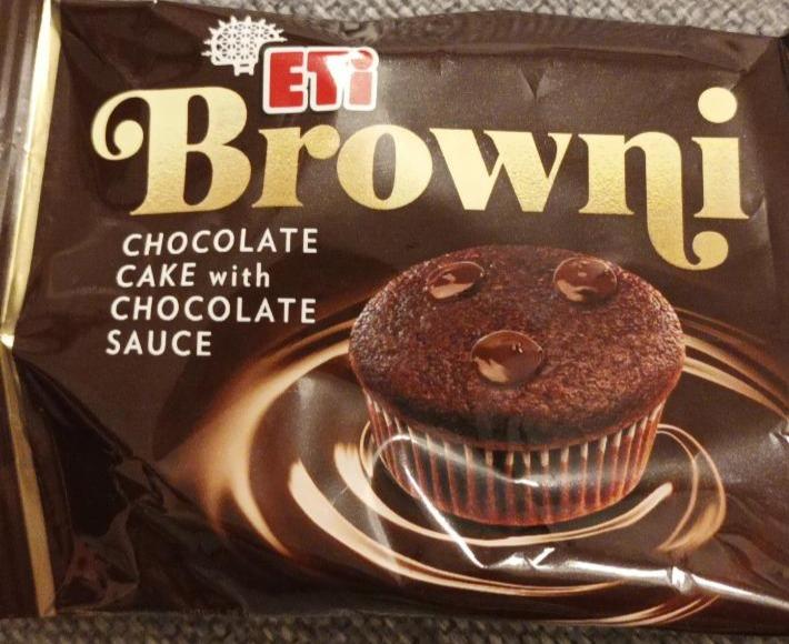 Zdjęcia - Eti Browni Babeczka z czekoladą i nadzieniem czekoladowym 45 g