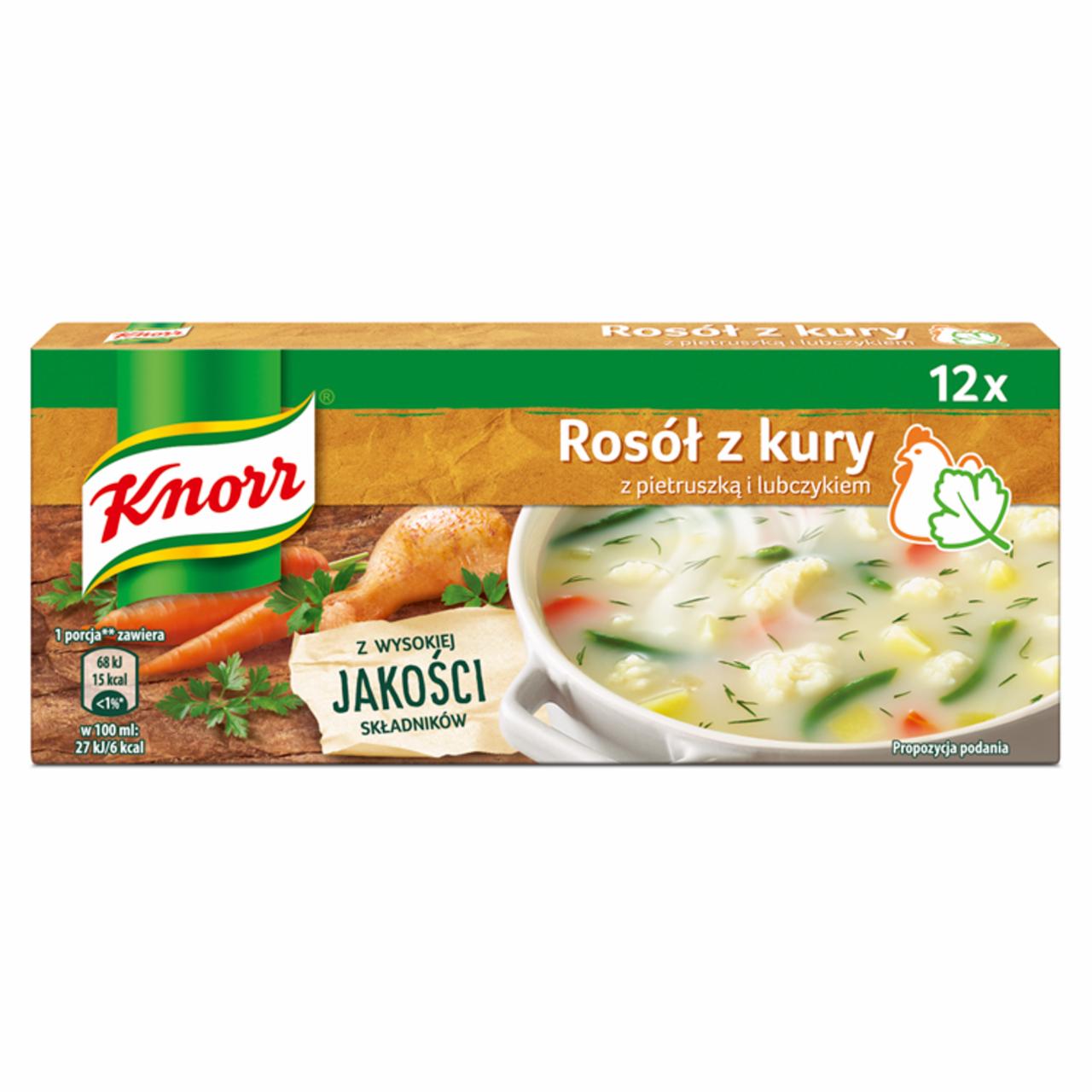 Zdjęcia - Knorr Rosół z kury z pietruszką i lubczykiem 120 g (12 x 10 g)