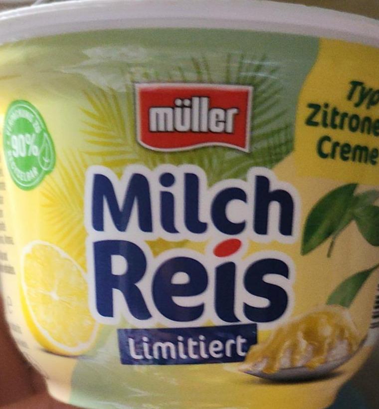 Milch Reis Zitronen Creme müller - kalorie, kJ i wartości odżywcze ...