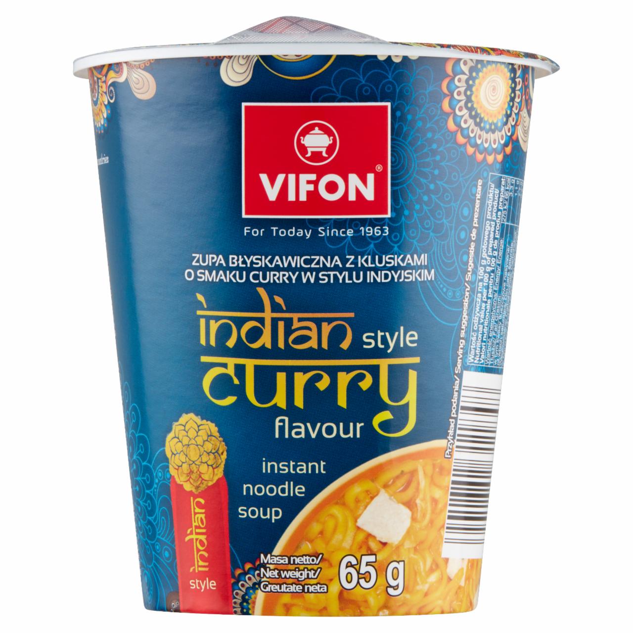 Zdjęcia - Zupa z kluskami o smaku curry w stylu indyjskim Vifon