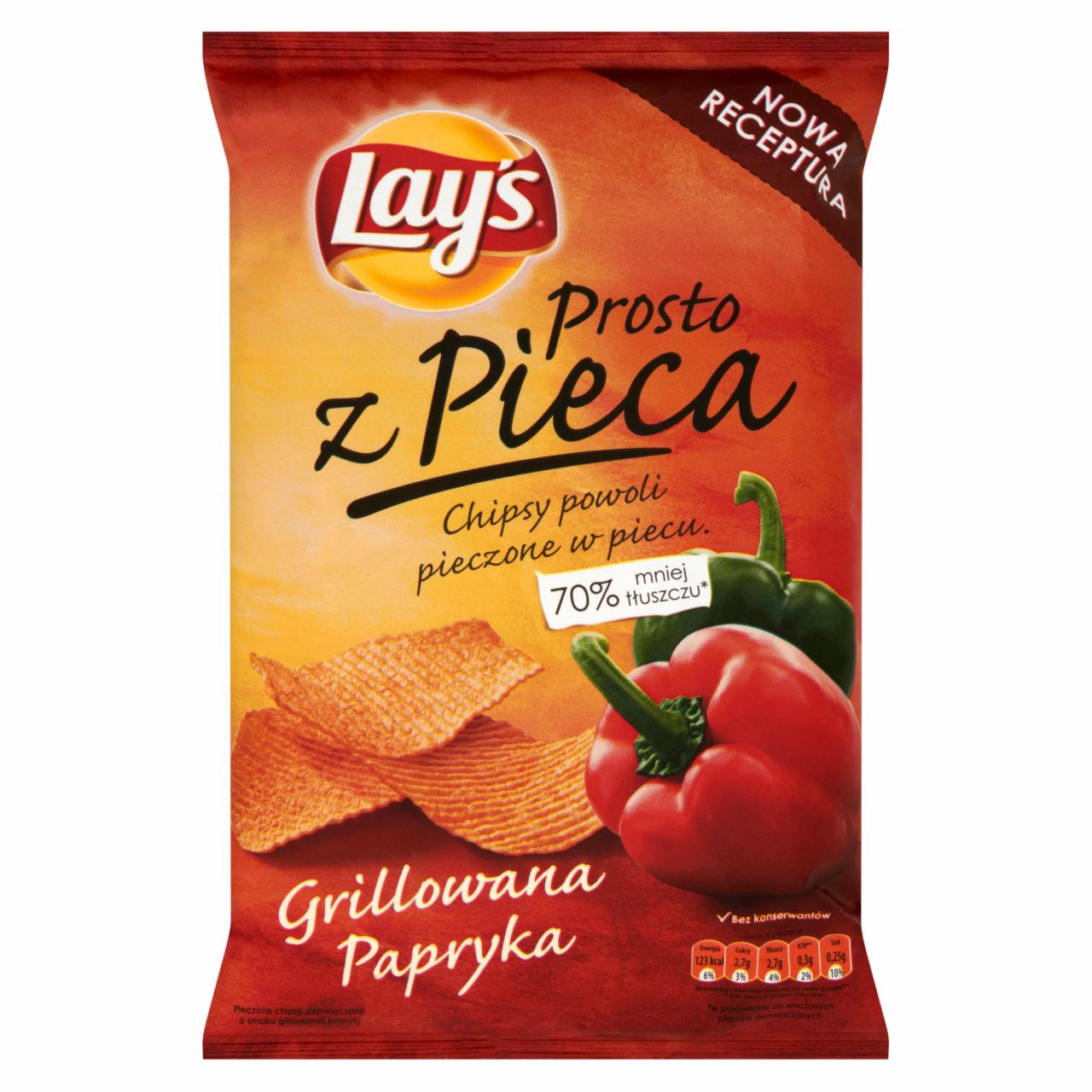 Zdjęcia - Lay's Prosto z Pieca Chipsy powoli pieczone w piecu Grillowana Papryka 70 g