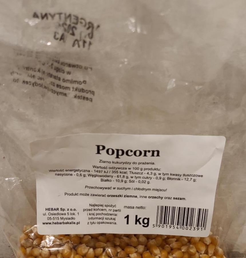 Zdjęcia - Popcorn Ziarno kukurydzy do prażenia Hebarbakalie