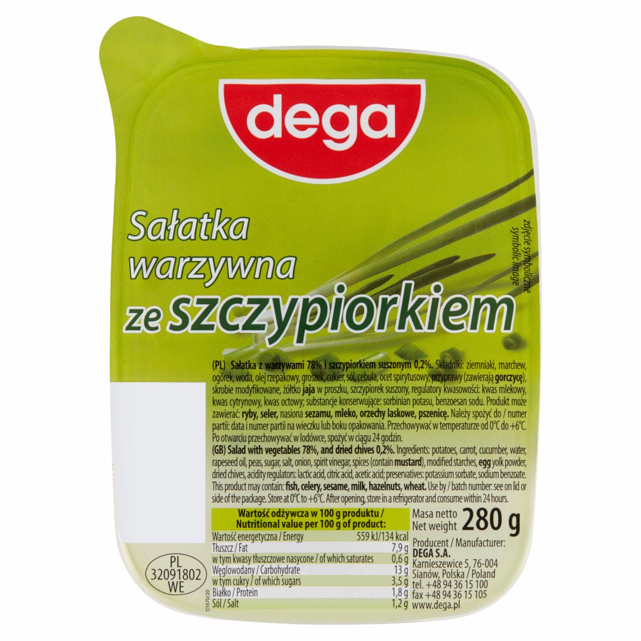 Zdjęcia - dega Sałatka warzywna ze szczypiorkiem 280 g