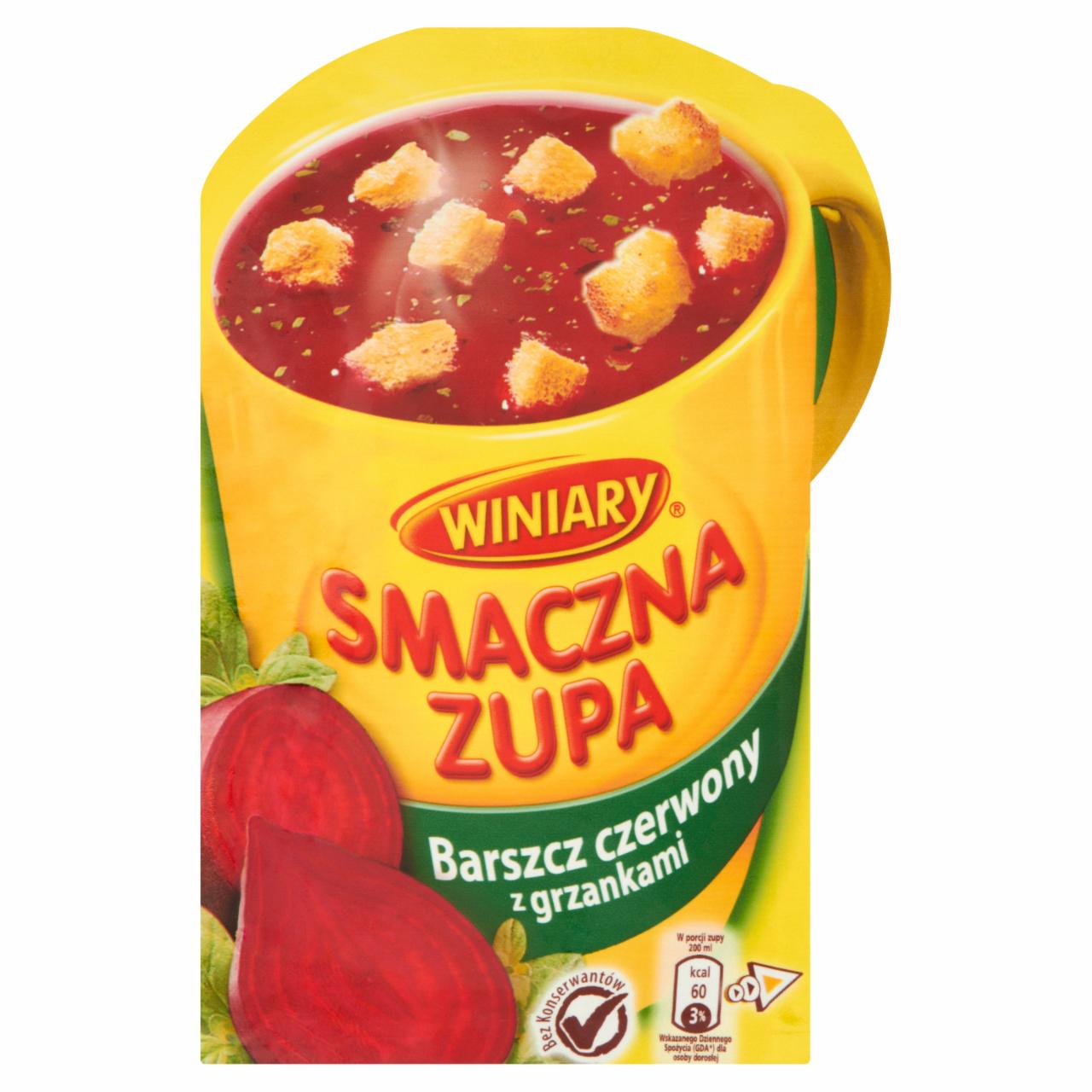 Zdjęcia - Winiary Smaczna Zupa Barszcz czerwony z grzankami 16 g