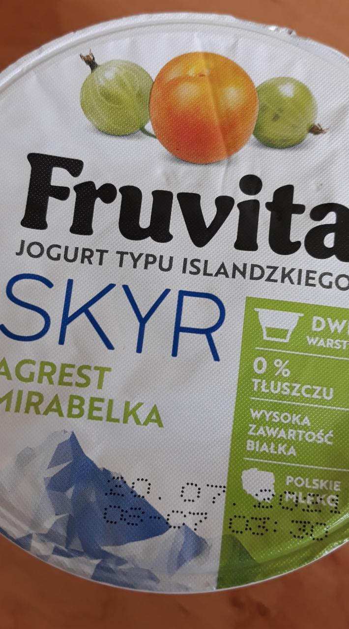 Zdjęcia - Fruvita skyr agrest mirabelka