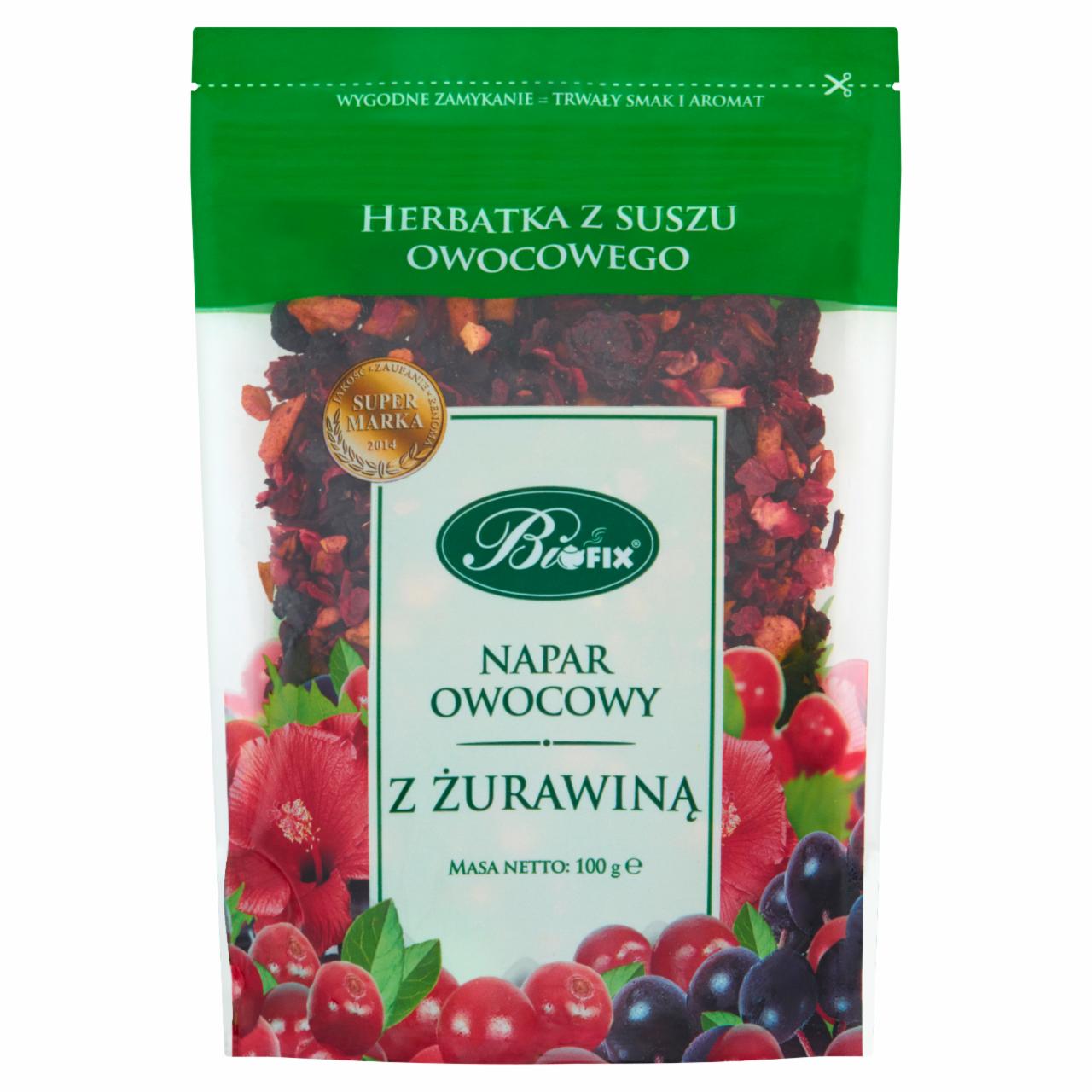 Zdjęcia - Bifix Napar owocowy z żurawiną Herbatka z suszu owocowego 100 g