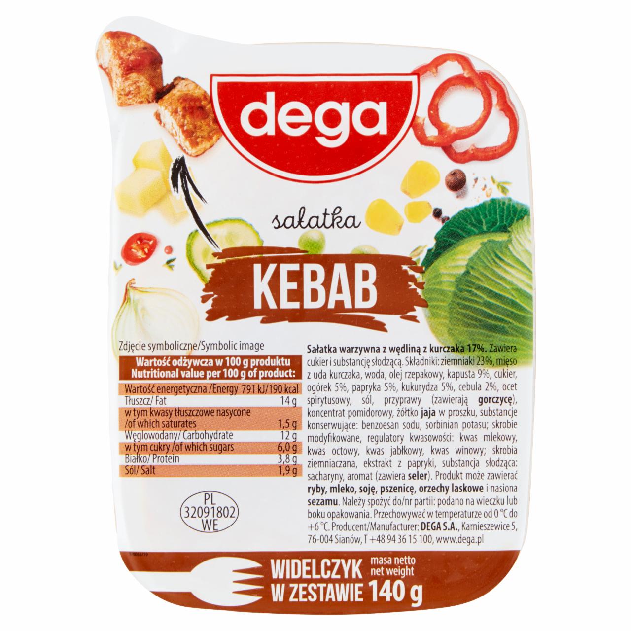 Zdjęcia - Dega Sałatka kebab 140 g