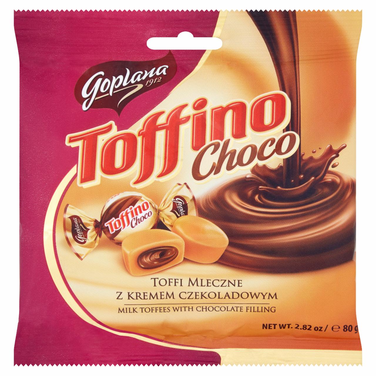 Zdjęcia - Goplana Toffino Choco Toffi mleczne z kremem czekoladowym 80 g