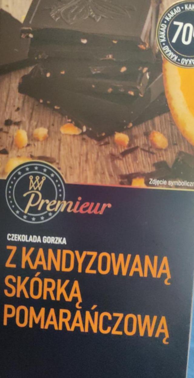 Zdjęcia - czekolada gorzka z kandyzowaną skórką pomarańczową Premieur