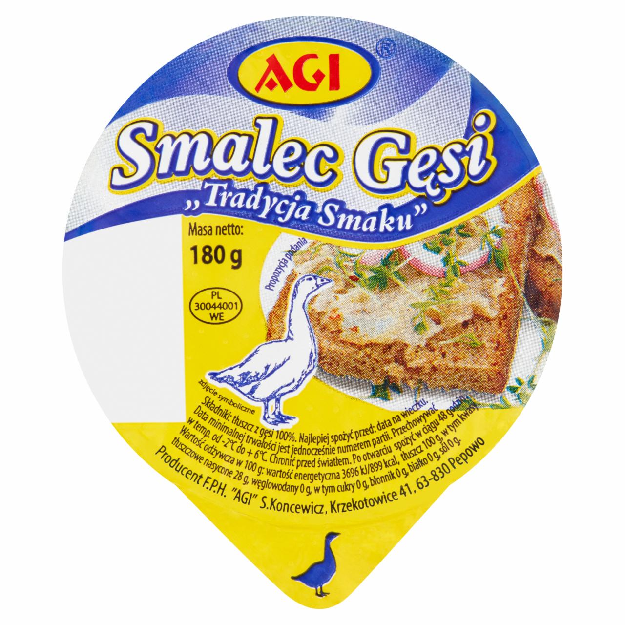 Zdjęcia - AGI Tradycja Smaku Smalec gęsi 180 g