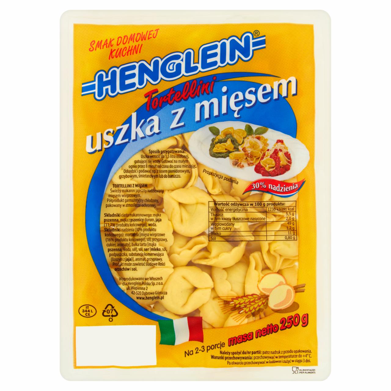 Zdjęcia - Henglein Tortellini uszka z mięsem 250 g