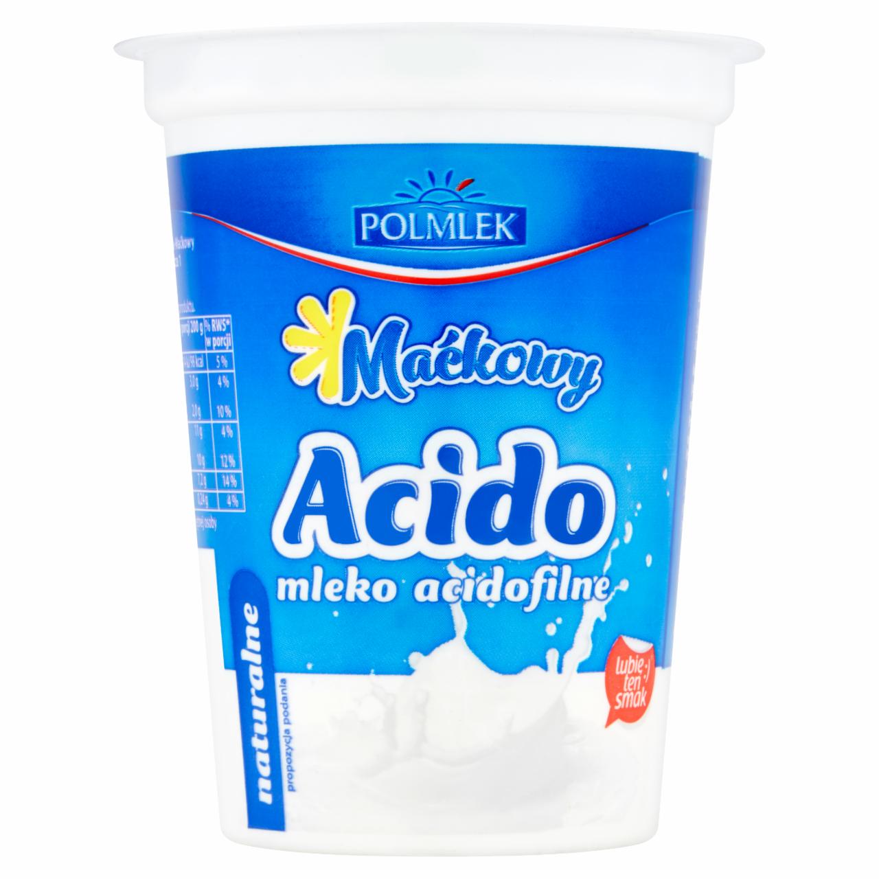 Zdjęcia - Polmlek Maćkowy Acido Mleko acidofilne naturalne 400 g