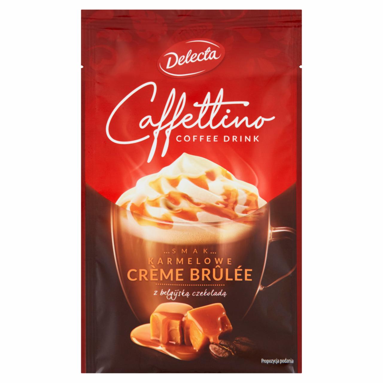 Zdjęcia - Delecta Caffettino Napój czekoladowo-kawowy w proszku smak karmelowe crème brûlée 22 g