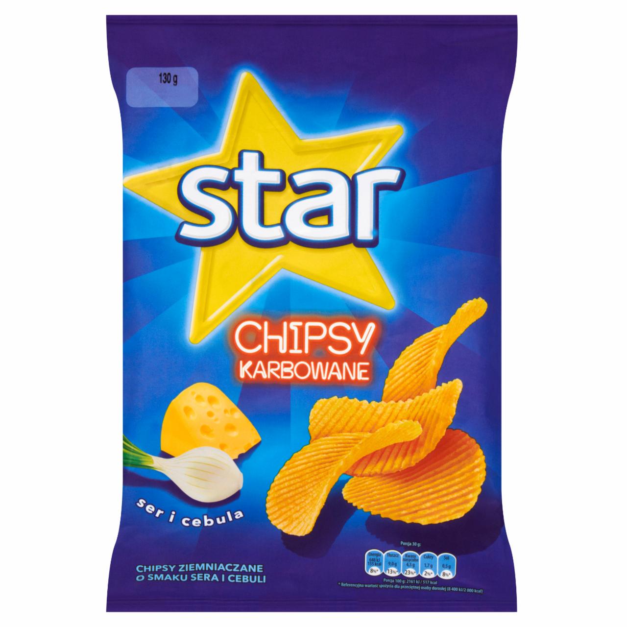 Zdjęcia - Star Chipsy karbowane ser i cebula 130 g