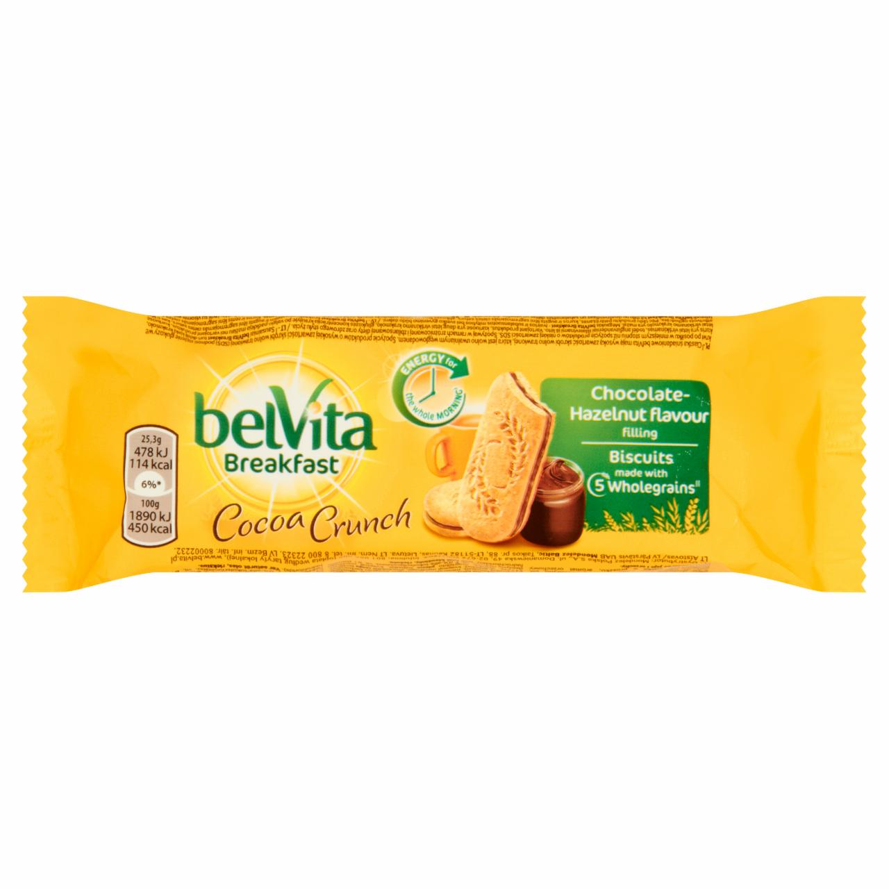 Zdjęcia - belVita Breakfast Cocoa Crunch Ciastka zbożowe 50,6 g