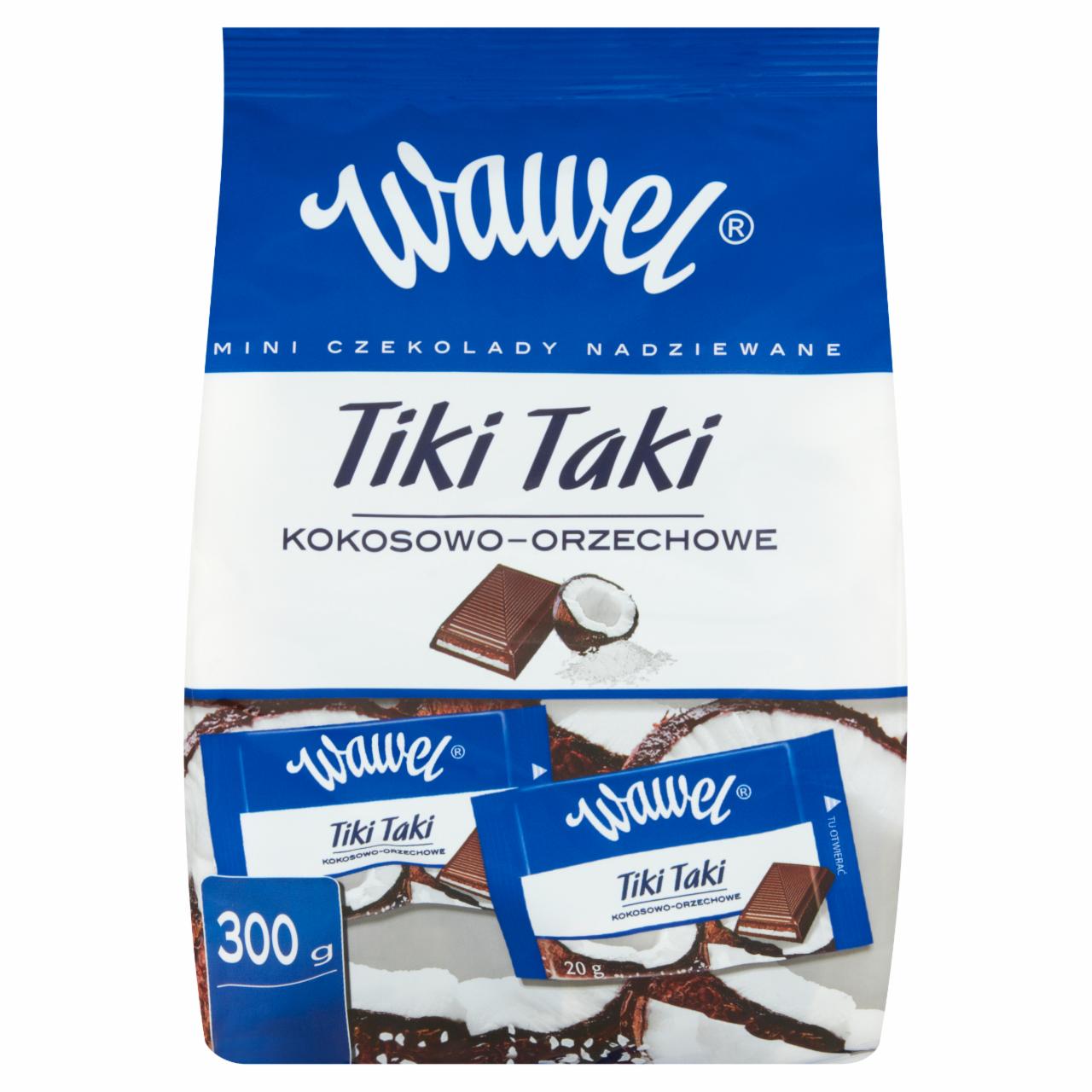 Zdjęcia - Wawel Tiki Taki kokosowo-orzechowe Mini czekolady nadziewane 300 g